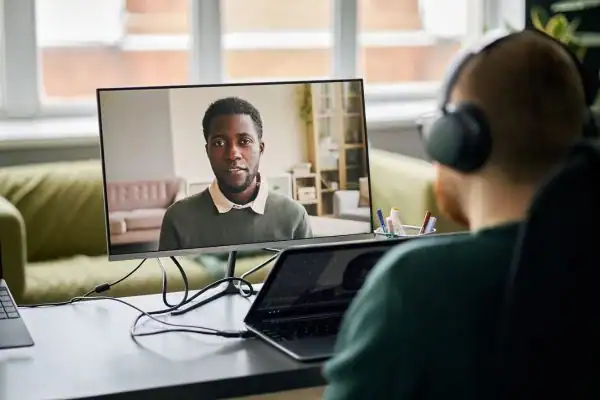 Man attending online mediation Bodmin MIAMS session